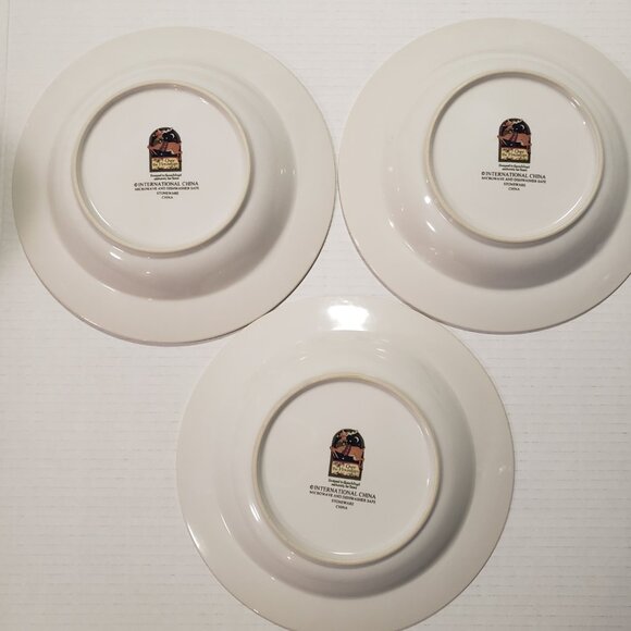International China Susan Winget Over the Housetops 9 inch Bowls (lot of 3) - Picture 2 of 4